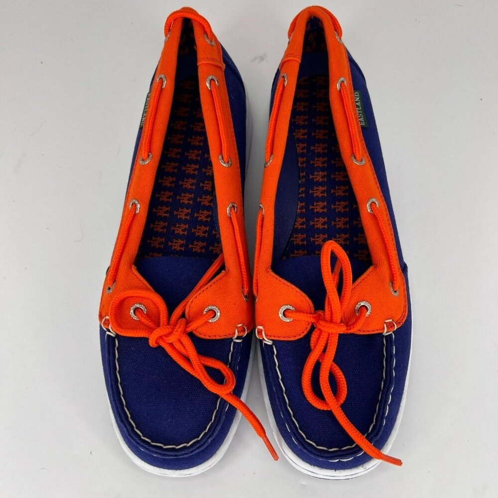 Eastland Womens 2562-18 Blue Sunset Canvas Lace Up Size 8.5M Boat Shoes - Picture 4 of 9